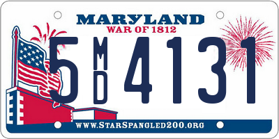 MD license plate 5MD4131