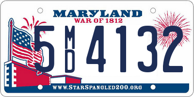 MD license plate 5MD4132