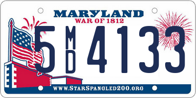 MD license plate 5MD4133