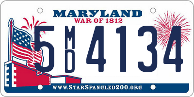 MD license plate 5MD4134