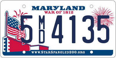 MD license plate 5MD4135