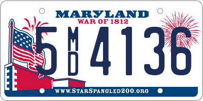 MD license plate 5MD4136