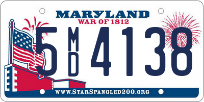 MD license plate 5MD4138