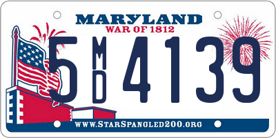 MD license plate 5MD4139