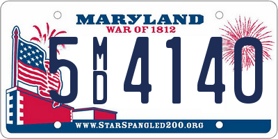 MD license plate 5MD4140