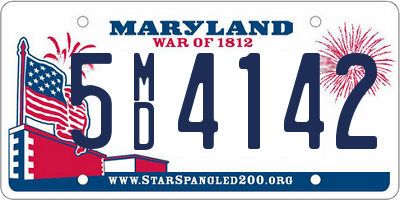 MD license plate 5MD4142