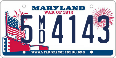 MD license plate 5MD4143