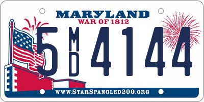 MD license plate 5MD4144