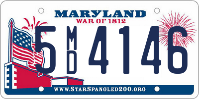 MD license plate 5MD4146