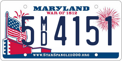 MD license plate 5MD4151