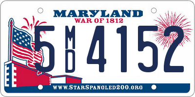 MD license plate 5MD4152