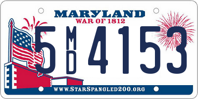 MD license plate 5MD4153