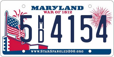 MD license plate 5MD4154