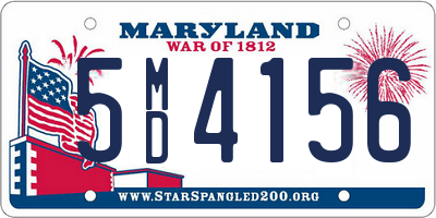 MD license plate 5MD4156