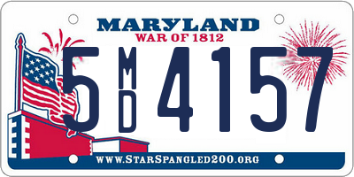 MD license plate 5MD4157