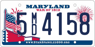 MD license plate 5MD4158