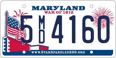 MD license plate 5MD4160