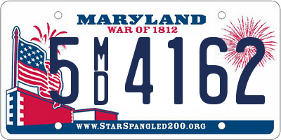 MD license plate 5MD4162