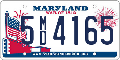 MD license plate 5MD4165