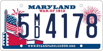 MD license plate 5MD4178