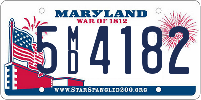 MD license plate 5MD4182