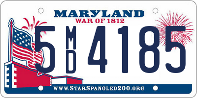 MD license plate 5MD4185