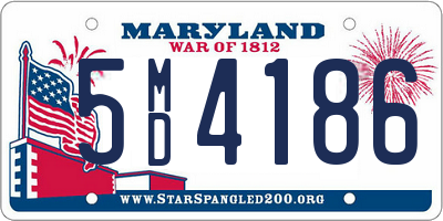 MD license plate 5MD4186