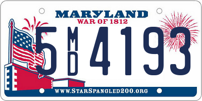 MD license plate 5MD4193