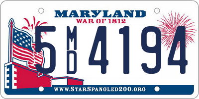 MD license plate 5MD4194