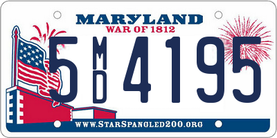 MD license plate 5MD4195