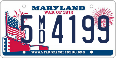 MD license plate 5MD4199