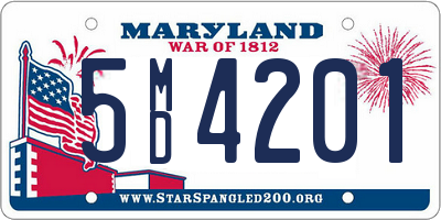 MD license plate 5MD4201