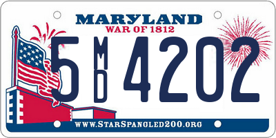 MD license plate 5MD4202