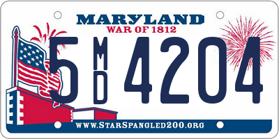 MD license plate 5MD4204