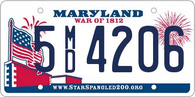 MD license plate 5MD4206