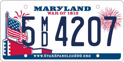 MD license plate 5MD4207