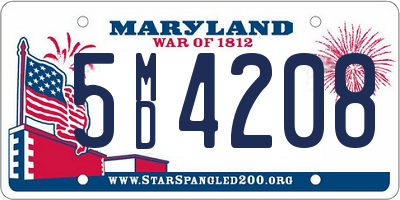 MD license plate 5MD4208