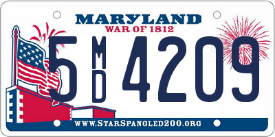 MD license plate 5MD4209