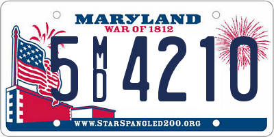 MD license plate 5MD4210