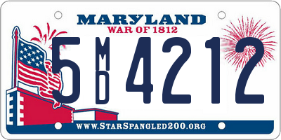 MD license plate 5MD4212