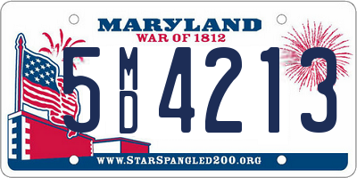 MD license plate 5MD4213