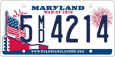 MD license plate 5MD4214