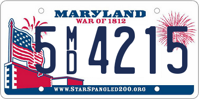 MD license plate 5MD4215