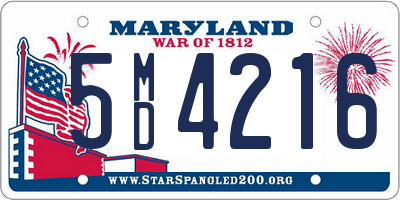 MD license plate 5MD4216