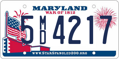 MD license plate 5MD4217