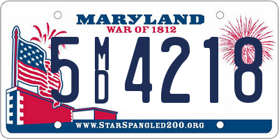 MD license plate 5MD4218