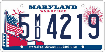 MD license plate 5MD4219