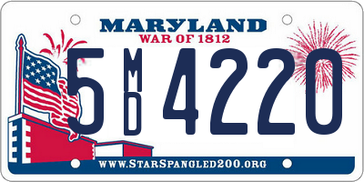 MD license plate 5MD4220