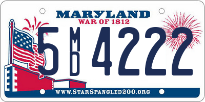 MD license plate 5MD4222