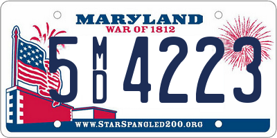 MD license plate 5MD4223